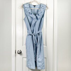 Talbots Light Blue Ruffle Dress